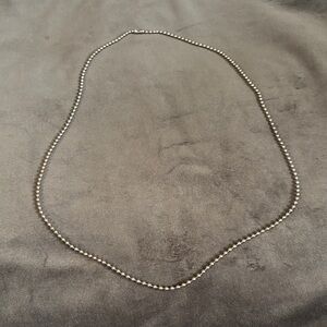 Classic Silver Beaded Necklace for Women